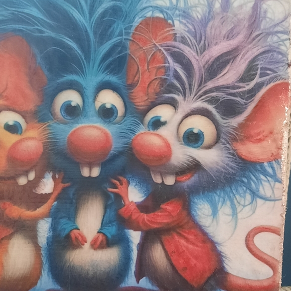 CLEARANCE SALE 50% Thats what fiends are for / 8 x9 inches Mixedmedia art - Picture 5 of 6